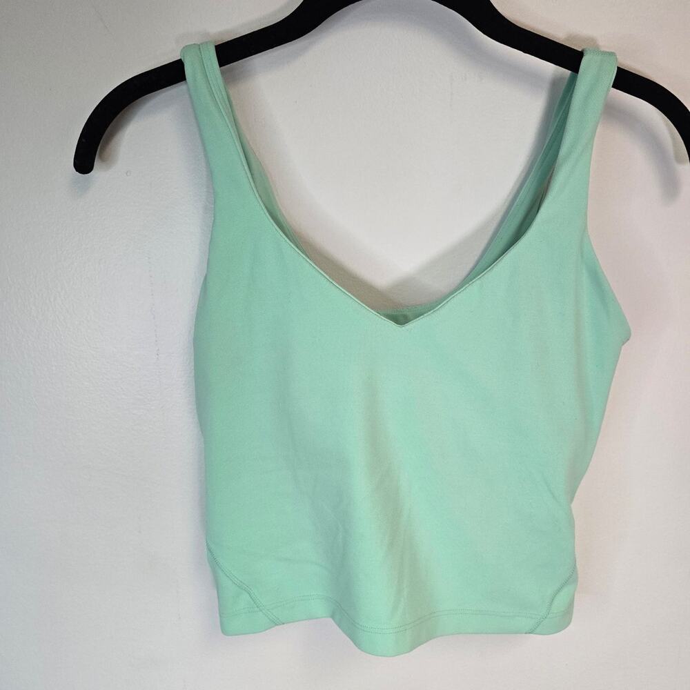 Lululemon women's athletic tank top bra teal size 6